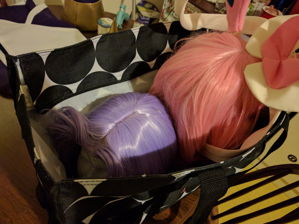 Packed wigs!